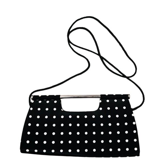 La Regale Polka Dot Clutch Bag Party Cocktail Retro - Picture 1 of 4